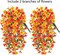 Artificial Faux Hanging Flowers Plants for Outdoor Decor (Yellow+orange) 1"D x 1"W x 1"H